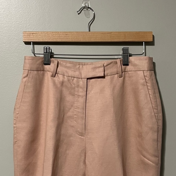 Frank And Oak High Waist Ankle Linen Blend Pant Cuffs - Picture 4 of 10